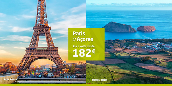 Paris <> Açores ida e volta desde 182€